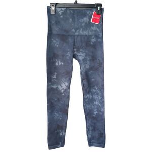 Spanx NWT EcoCare Seamless Leggings Deep Blue Tie Dye Size XL